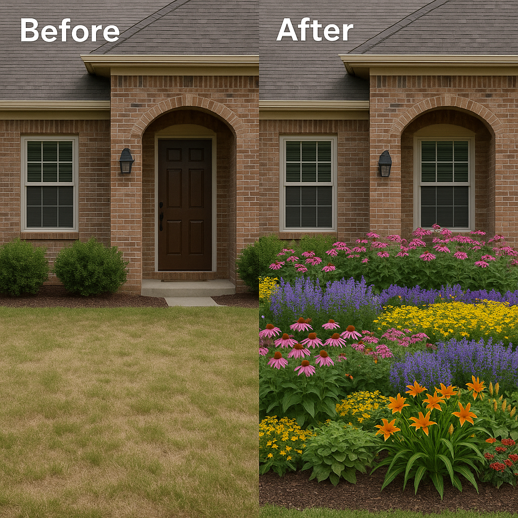 Lawn Lens – AI Landscape Generator for Realistic Before-and-After Yard Mockups